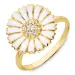 marguerit zirkon ring i forgyldt sølv - Marie