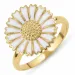 15 mm marguerit ring i forgyldt sølv - Marie