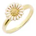 10 mm marguerit ring i forgyldt sølv - Matilda