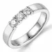 diamant alliancering i 14 karat hvidguld 3 x 0,10 ct