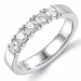 diamant alliancering i 14 karat hvidguld 5 x 0,10 ct