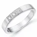 diamant alliancering i 14 karat hvidguld 3 x 0,03 ct