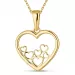 hjerte vedhæng med halskæde i 8 karat guld