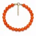 orange calcedon armbånd i forgyldt stål - AURA