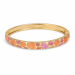 vandfast pink bangle i forgyldt stål - OCEANA