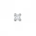 1 x 0,08 ct diamant solitaireørestik i 14 karat hvidguld med diamant 