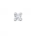 1 x 0,11 ct diamant solitaireørestik i 14 karat hvidguld med diamant 