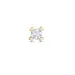 1 x 0,08 ct diamant solitaireørestik i 14 karat guld med diamant 