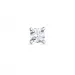 1 x 0,15 ct brillant solitaireørestik i 14 karat hvidguld med diamant 