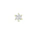 1 x 0,09 ct diamant solitaireørestik i 14 karat guld med diamant 