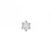 1 x 0,08 ct diamant solitaireørestik i 14 karat hvidguld med diamant 