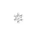 1 x 0,11 ct diamant solitaireørestik i 14 karat hvidguld med diamant 