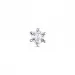 1 x 0,06 ct diamant solitaireørestik i 14 karat hvidguld med diamant 