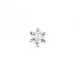 1 x 0,06 ct diamant solitaireørestik i 14 karat hvidguld med diamant 