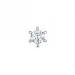 1 x 0,07 ct diamant solitaireørestik i 14 karat hvidguld med diamant 
