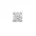 1/2 par diamant ørestikker i 14 karat hvidguld med diamant
