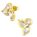 vandfaste zirkon øreringe i forgyldt stål - OCEANA