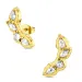 vandfaste zirkon øreringe i forgyldt stål - OCEANA