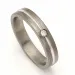 Vielsesring i 14 karat titanium og hvidguld 0,040 ct