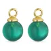 8 mm aqua krystal vedhæng til øreringe i forgyldt sølv - Mix & Match