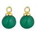 grøn onyks vedhæng til øreringe i forgyldt sølv - Mix & Match