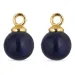 8 mm syntetisk blå safir vedhæng til øreringe i forgyldt sølv - Mix & Match