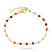 multifarvet armbånd i forgyldt sølv - Loom Stones