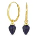 18 mm lapis lazuli creoler i forgyldt sølv