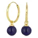 18 mm lapis lazuli creoler i forgyldt sølv