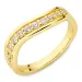 zirkon ring i forgyldt messing - Eliné