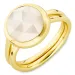 månesten ring i forgyldt messing - Loom Stones
