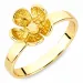 blomster ring i forgyldt messing - Eliné