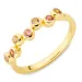 pink krystal ring i forgyldt messing - Bubbly Twist