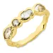 klar quartz ring i forgyldt messing - Eliné