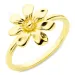 blomster ring i forgyldt messing - Eliné