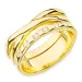 zirkon ring i forgyldt messing - Eliné
