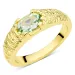lysegrøn krystal ring i forgyldt messing - Eliné
