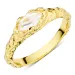 klar quartz ring i forgyldt messing - Eliné