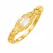 klar quartz ring i forgyldt messing - Eliné