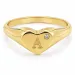 bogstav A zirkon ring i forgyldt messing