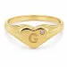 bogstav G ring i forgyldt messing