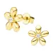vandfaste blomster zirkon øreringe i forgyldt stål - OCEANA