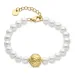 vandfast perle armbånd i forgyldt stål - OCEANA