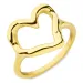 vandfast hjerte ring i forgyldt stål - OCEANA
