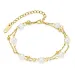 vandfast perle armbånd i forgyldt stål - OCEANA