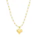 vandfast hjerte halskæde i forgyldt stål - OCEANA
