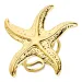 vandfast søstjerne ring i forgyldt stål - OCEANA