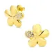 vandfaste blomster zirkon øreringe i forgyldt stål - OCEANA