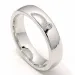 bred vielsesring i 14 karat hvidguld 0,05 ct