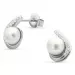 perle øreringe i sølv